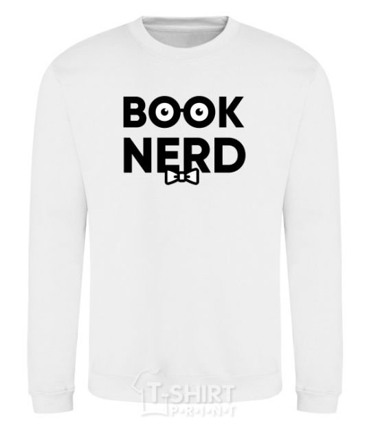 Свитшот Book nerd Белый фото