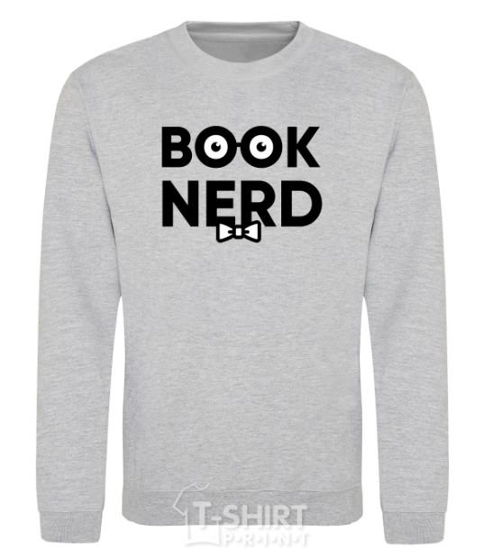 Sweatshirt Book nerd sport-grey фото