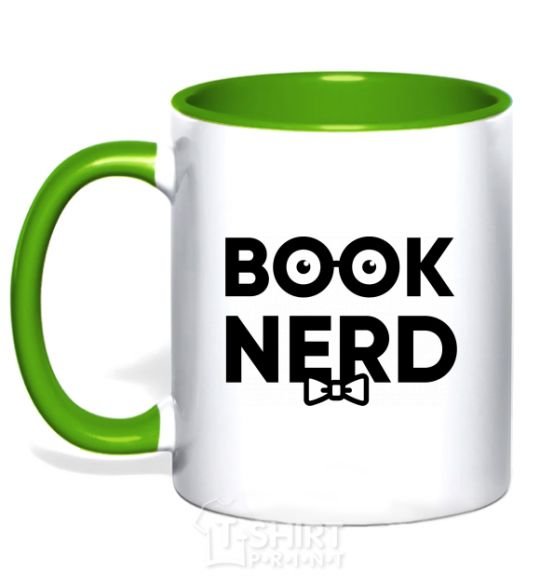 Чашка с цветной ручкой Book nerd Зеленый фото