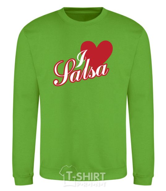 Sweatshirt I love salsa orchid-green фото