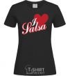 Women's T-shirt I love salsa black фото