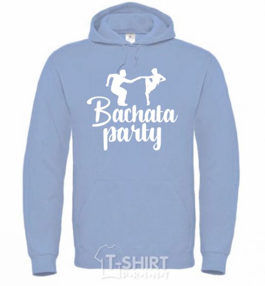 Men`s hoodie Bashata party sky-blue фото