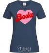 Женская футболка Books with heart Темно-синий фото