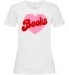 Женская футболка Books with heart Белый фото
