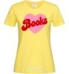 Женская футболка Books with heart Лимонный фото