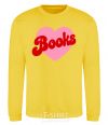 Sweatshirt Books with heart yellow фото