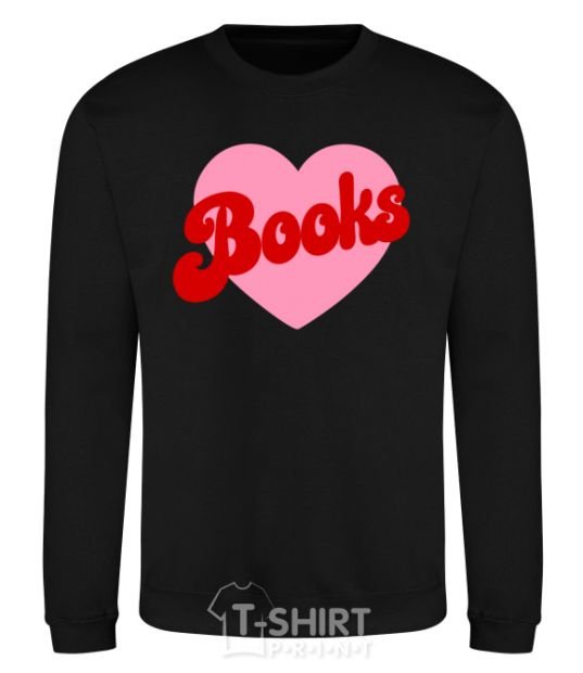 Sweatshirt Books with heart black фото