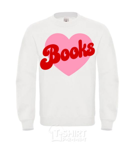 Sweatshirt Books with heart White фото