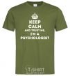 Men's T-Shirt Keep calm and trust me i'm psychologist millennial-khaki фото