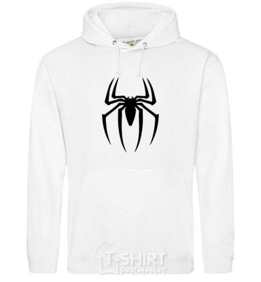 Мужская толстовка (худи) Spiderman logo Белый фото