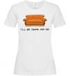 Women's T-shirt Friends сouch White фото