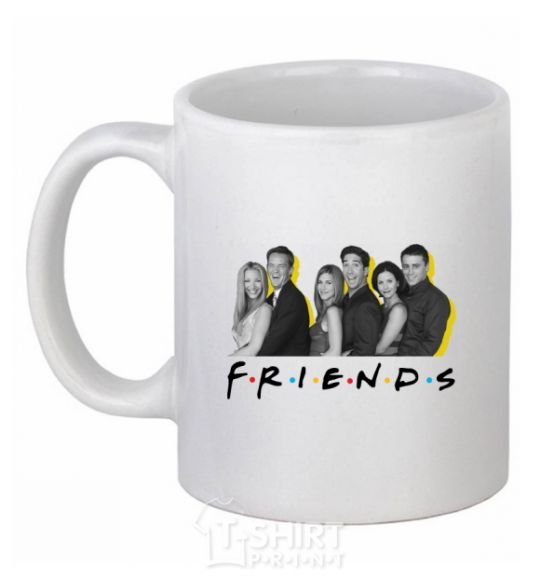 Ceramic mug Friends of the photo with the name White фото