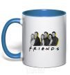 Mug with a colored handle Friends of the photo with the name royal-blue фото