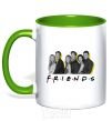 Mug with a colored handle Friends of the photo with the name kelly-green фото