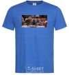 Мужская футболка Друзья Джоуи Росс Чендлер Ярко-синий фото
