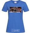 Женская футболка Друзья Джоуи Росс Чендлер Ярко-синий фото