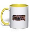 Mug with a colored handle Friends of Joey Ross Chandler yellow фото