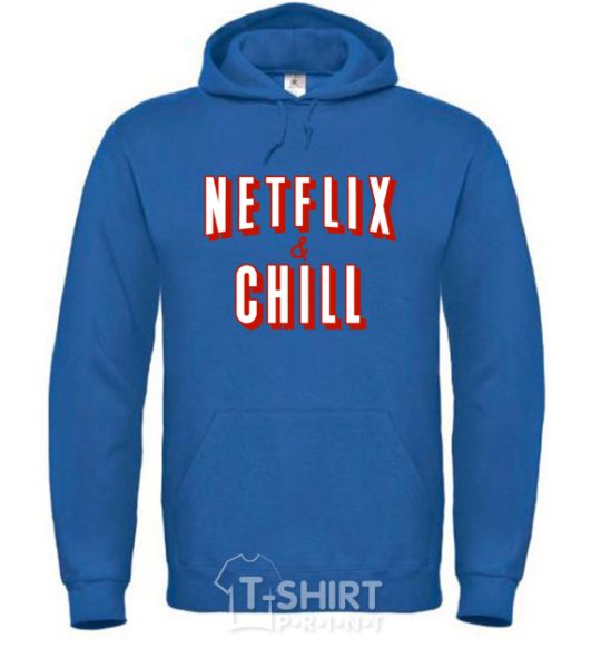 Men`s hoodie Netflix and chill royal фото