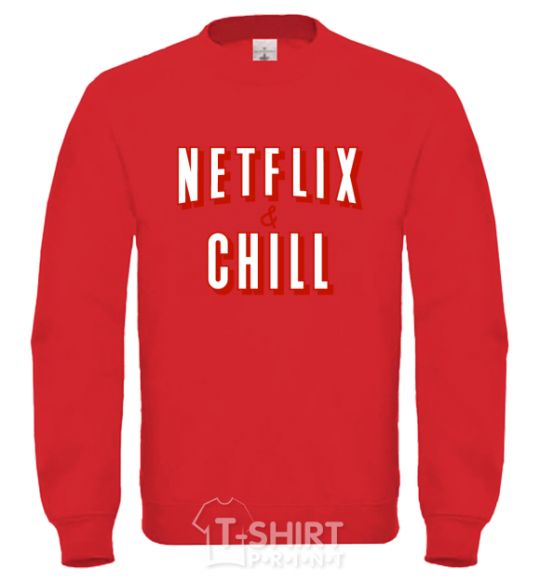 Свитшот Netflix and chill Солнечно желтый фото