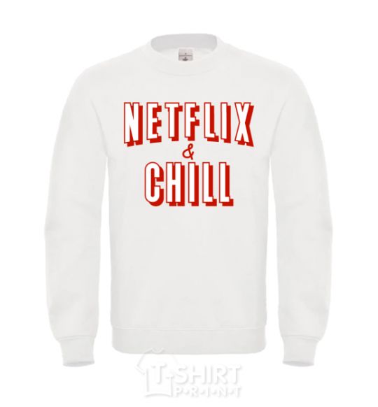 Свитшот Netflix and chill Белый фото