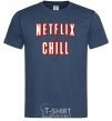 Men's T-Shirt Netflix and chill navy-blue фото