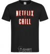 Men's T-Shirt Netflix and chill black фото