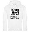 Men`s hoodie Sorry i have plans with netflix White фото