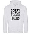 Men`s hoodie Sorry i have plans with netflix sport-grey фото