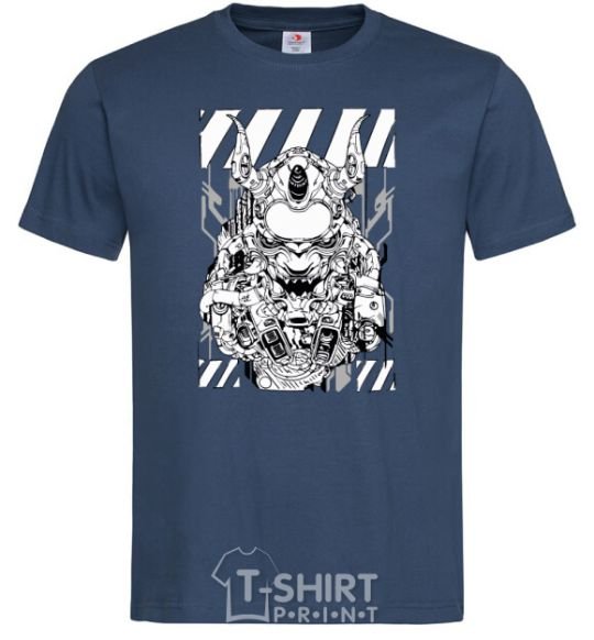 Men's T-Shirt Cyberpunk scetch navy-blue фото