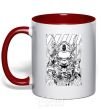 Mug with a colored handle Cyberpunk scetch red фото