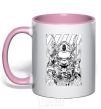 Mug with a colored handle Cyberpunk scetch light-pink фото