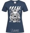 Women's T-shirt Cyberpunk scetch navy-blue фото