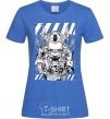 Женская футболка Cyberpunk scetch Ярко-синий фото