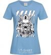 Women's T-shirt Cyberpunk scetch sky-blue фото