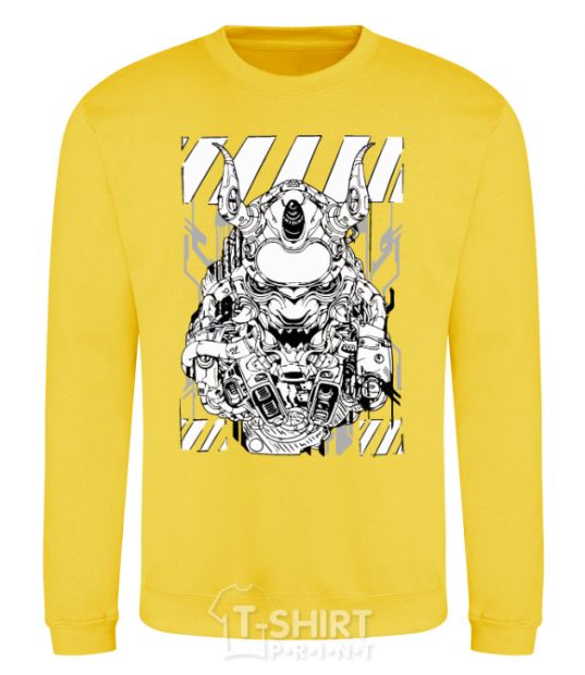 Sweatshirt Cyberpunk scetch yellow фото