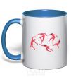 Mug with a colored handle Matisse Dance royal-blue фото
