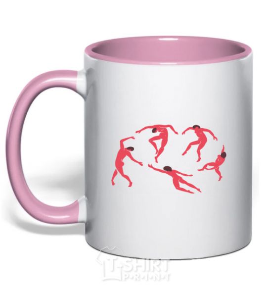 Mug with a colored handle Matisse Dance light-pink фото