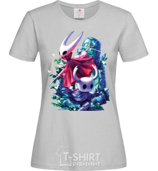 Women's T-shirt Hollow knight color grey фото