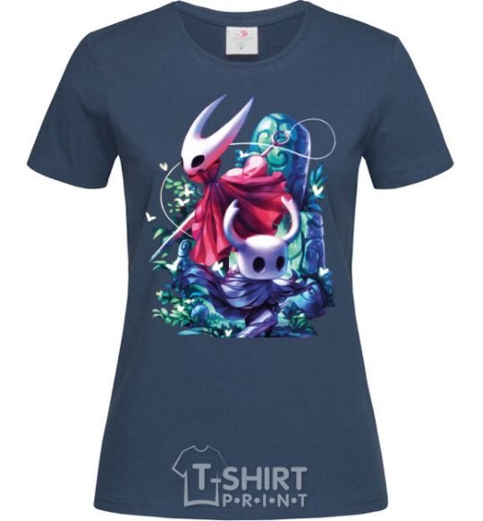 Women's T-shirt Hollow knight color navy-blue фото