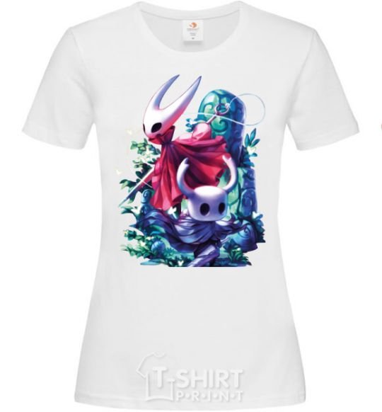 Women's T-shirt Hollow knight color White фото