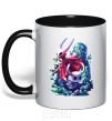 Mug with a colored handle Hollow knight color black фото
