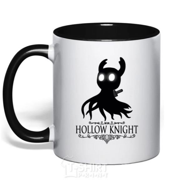 Mug with a colored handle Hollow night black фото