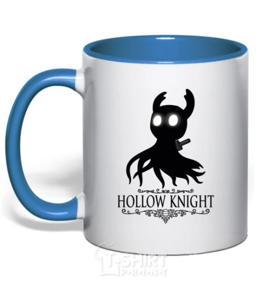 Mug with a colored handle Hollow night royal-blue фото
