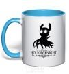 Mug with a colored handle Hollow night sky-blue фото