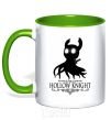 Mug with a colored handle Hollow night kelly-green фото