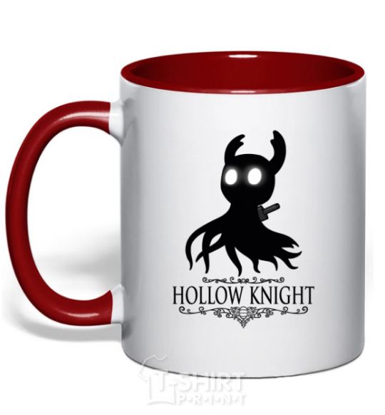 Mug with a colored handle Hollow night red фото