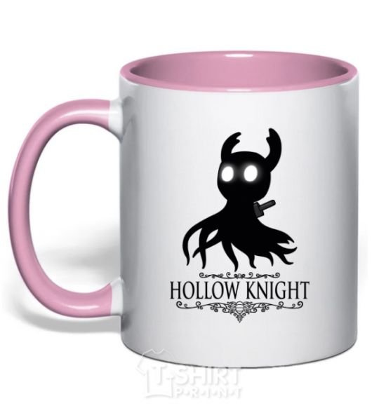 Mug with a colored handle Hollow night light-pink фото