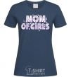 Женская футболка Mom of girls Темно-синий фото