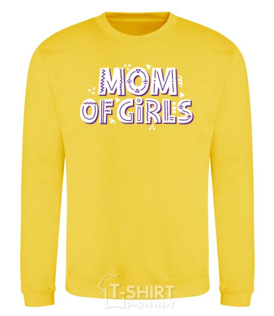 Sweatshirt Mom of girls yellow фото