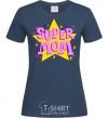 Женская футболка SUPER MOM Темно-синий фото